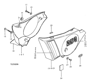 TS250 Обтекатель задний