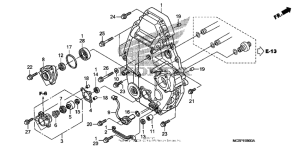 ST1300P (ABS) Крышка картера задняя