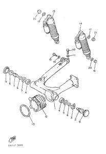 XJ900F Rear arm. suspension