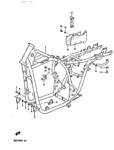 GSX400 Frame comp