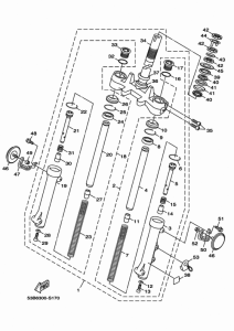 HW125 Передняя вилка