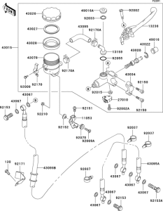 ZX1000 Главный тормозной цилиндр
