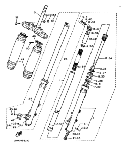 XT500T Передняя вилка