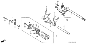 XRV750 Вилка переключения передач