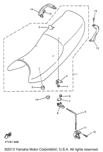 YZF600RJC Сиденье