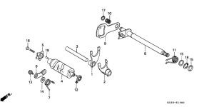 CG125 Вилка переключения передач