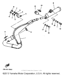 YZ490K Выхлопная система