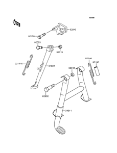ZX400 Подножка