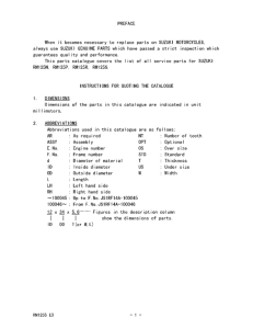 RM125 Catalog preface