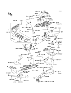 ZX1000 Muffler comp