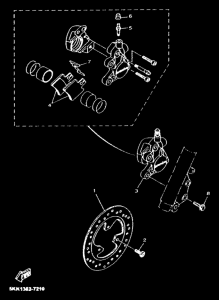 YN100 Передний суппорт