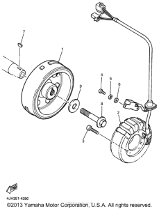 YZF600RKC Генератор