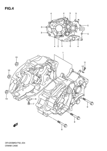 DR125 Картер двигателя