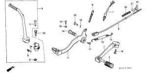MTX125 Change pedal / brake pedal /  kick starter arm