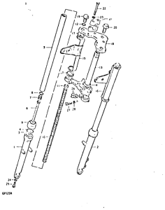 GP125 Вилка передней оси