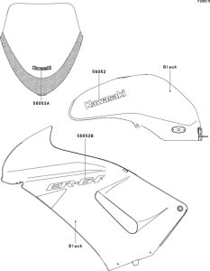 EX650 Decals(black)(a7f)