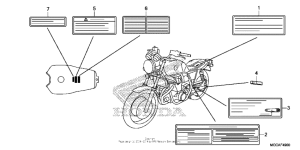 CB1100S (ABS) Лейбл предостережения