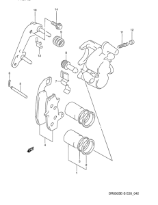 DR650 Передний суппорт