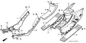 CH125 Side skirt / center cover