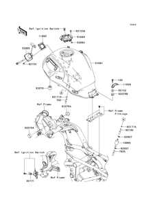 KLE650 Топливный бак