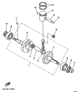 SH50 Коленчатый вал и поршни