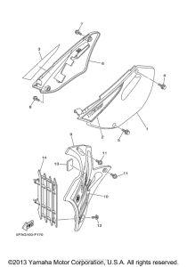 YZ85W1 Боковые обтекатели