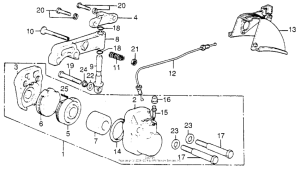 CB750 Передний суппорт