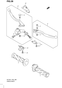 GZ125 Рулевой рычаг