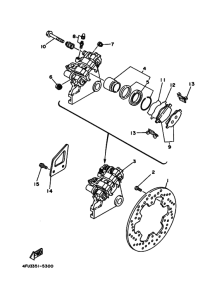 TDR125 Задний суппорт