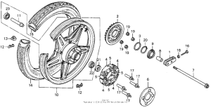 CB400 Переднее колесо