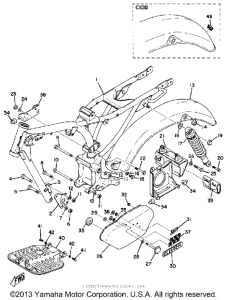 CS3B Frame, rear cushiion & rear fender