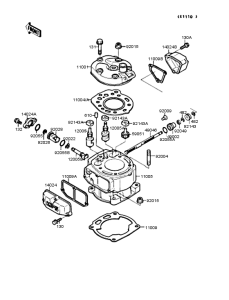 KX125 Цилиндр и головка цилиндров