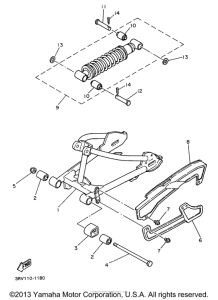 PW80J Rear arm - suspension