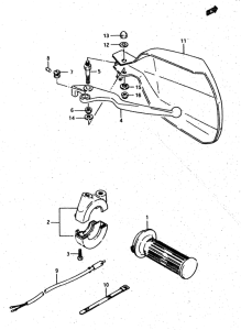 DR500 Right handle switch