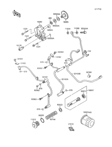 VN1500 Масляный насос и фильтр