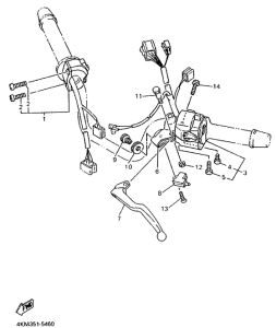 XJ900S Interruptor de manija . palanc