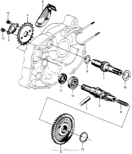 PC50 Mainshaft + countershaft