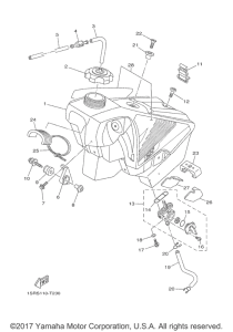 YZ125J2 Топливный бак