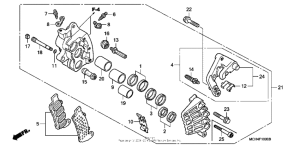 VTX1800F3 Передний тормозной суппорт правый