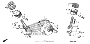 NT700V (ABS) Коленчатый вал и поршни