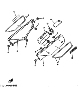 XT350 Крышка боковая & oil tank