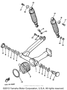 XJ700XSC Бугель и задние амортизаторы