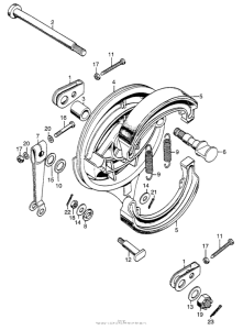 CL350 Задний тормоз