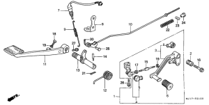 CBX750P2 Brake pedal assy