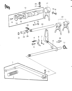 KZ1000 Переключатель передач