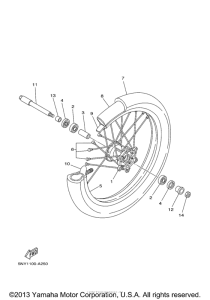 YZ125S1 Переднее колесо