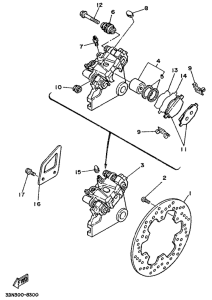 DT125E Задний суппорт