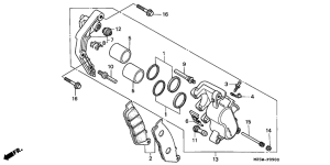 VF750C Передний суппорт