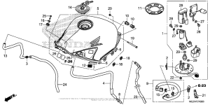 CBR500R (ABS) Fuel Tank + Fuel Pump