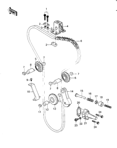 KZ1000 Цепь грм / натяжное устройство